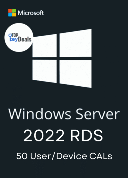 Windows Server 2022 RDS (Remote Desktop Services) – 50 User/Device CALs